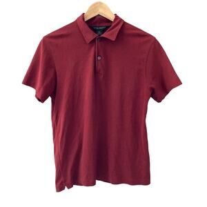 Banana Republic Pima Cotton Short Sleeve Polo - Deep Red - Small